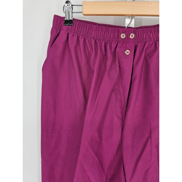 VTG Sport by Carriage Court Women's Purple Pull On Elastic Waist Pant Size 16S - Picture 2 of 5